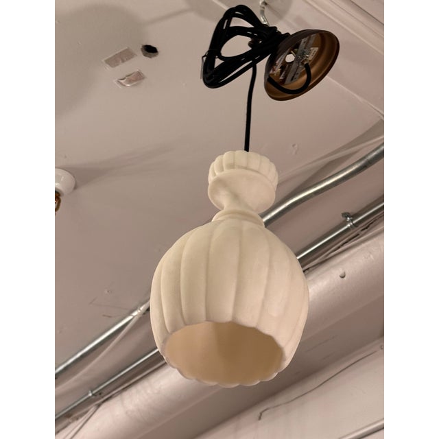 Pottery Barn Noah Fluted Light Pendant For Sale - Image 10 of 13
