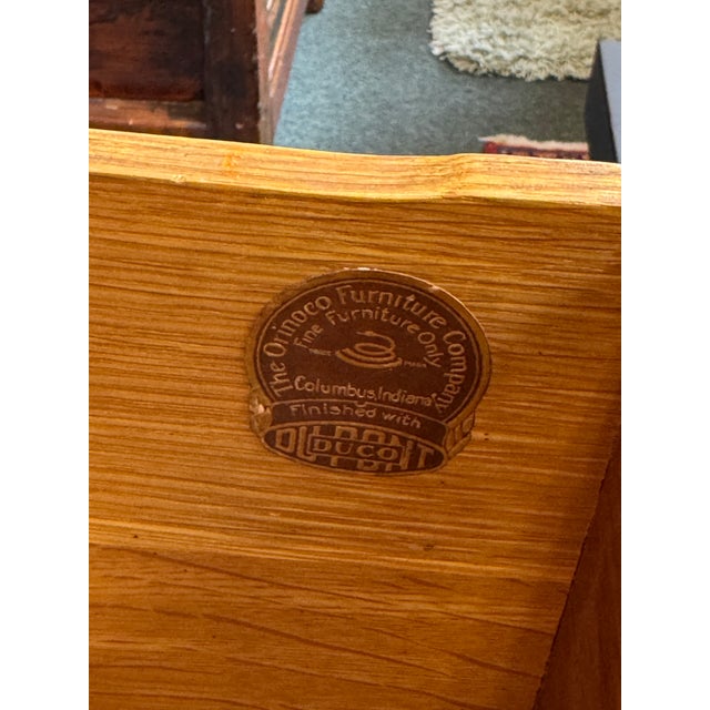 Wood Orinoco Furniture Company Marquetry Hutch, Antique For Sale - Image 7 of 12