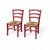 Vintage Italian Red Oak Ladderback Dining Chairs, Set of 2 For Sale - Image 10 of 10
