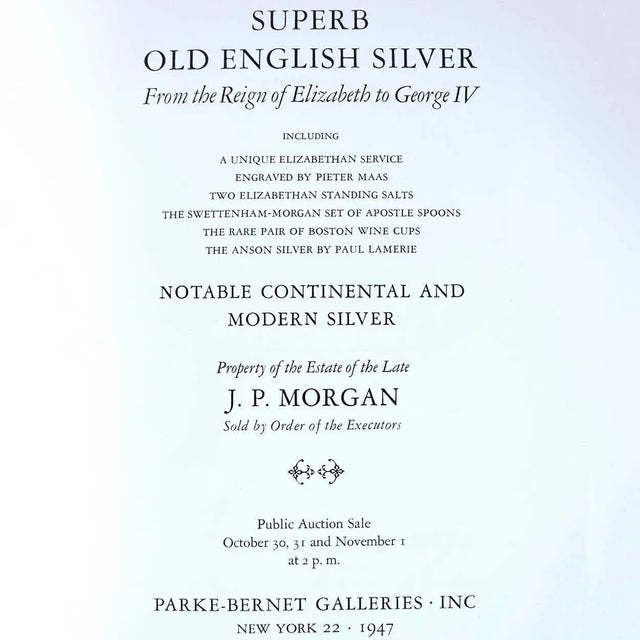 Vintage Book: A Notable Collection of Old English and Continental Silver...J.P. Morgan For Sale In Denver - Image 6 of 9