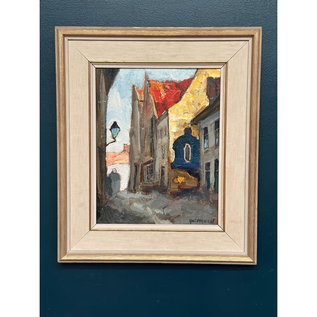 Knut Norman, Alley, 1950s, Oil Painting on Panel, Framed For Sale - Image 15 of 16