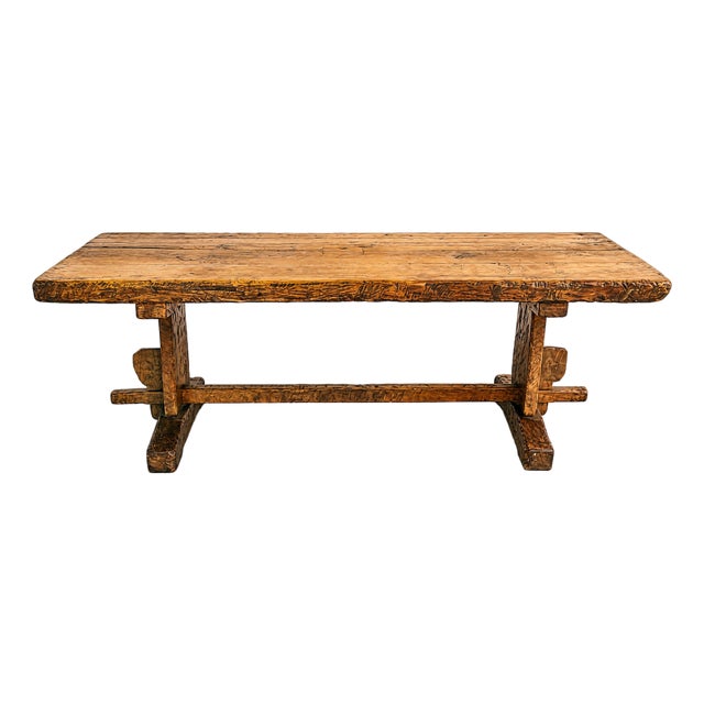 18th Century Rustic Trestle Table For Sale