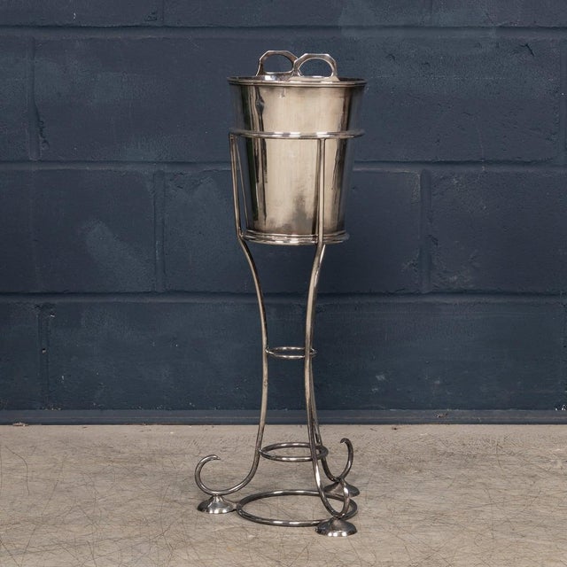 20th Century English Art Deco Ice Bucket on Stand, 1930, Set of 2 For Sale - Image 10 of 14