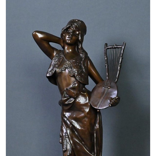 E. Villanis, Bohemian Woman, Late 19th Century, Bronze For Sale - Image 6 of 18