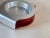 Ashtray in Glass and Aluminium. Signed Chivas France Silvered and red color. Very Heavy