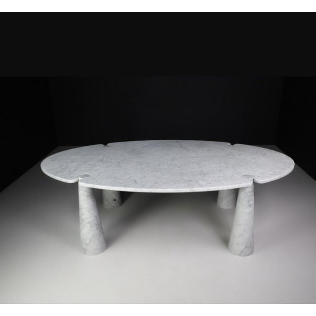 Angelo Mangiarotti Big White Carrara Marble Eros Table by Angelo Mangiarotti for Skipper, 1990s For Sale - Image 4 of 4