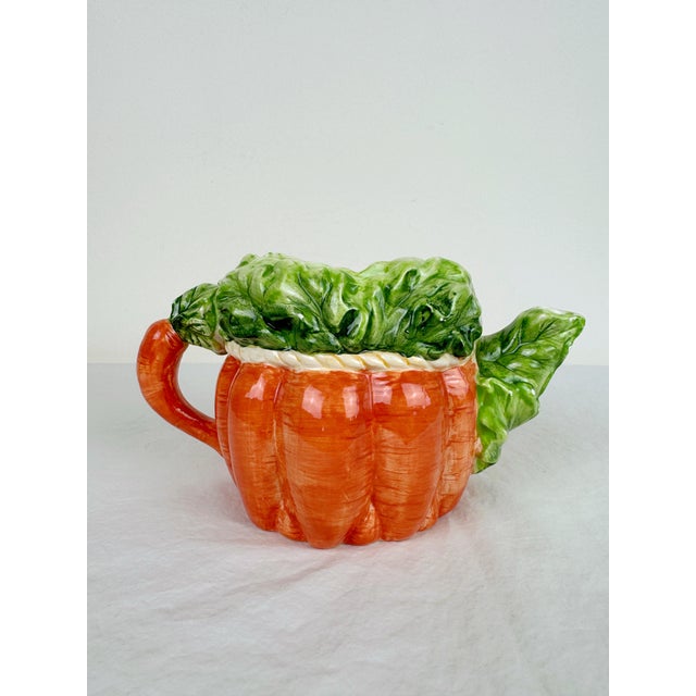 English Vintage Bunch of Carrots Tea Pot For Sale - Image 3 of 9