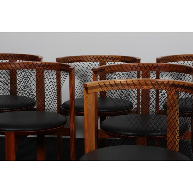 String Chairs attributed to Niels Jørgen Haugesen for Tranekær Furniture, 1980s, Set of 8 For Sale - Image 3 of 10