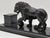 19th C Victorian Cast Iron Lion Double Inkwell Desk Set Antique Black Japanned. For Sale - Image 17 of 18