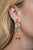 Bochic “Orient” Vintage Ruby & Multi gem Cascading Earrings Set 18K Gold&Silver For Sale - Image 4 of 7