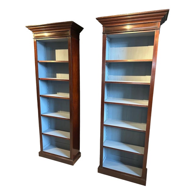 Antique Open Bookcases, 1890s, Set of 2 For Sale