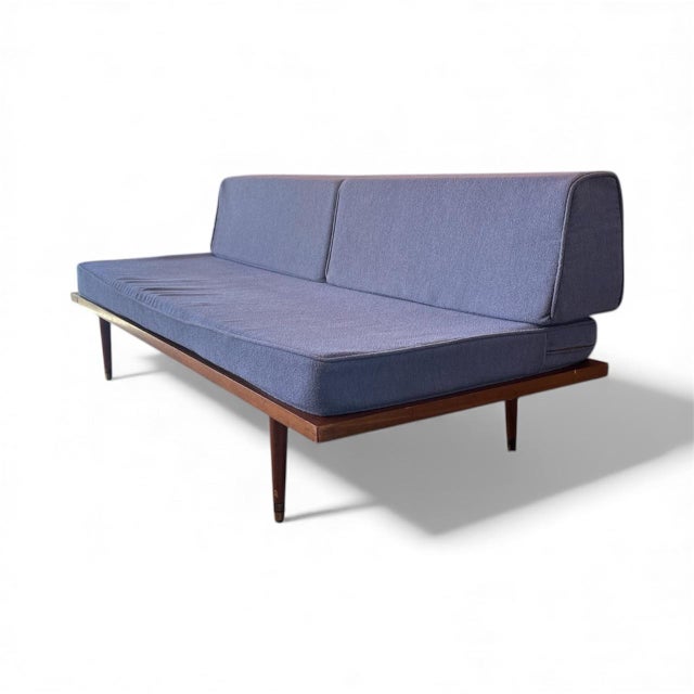 Mid-Century Modern Blue Yugoslavian Daybed / Sofa For Sale - Image 6 of 12