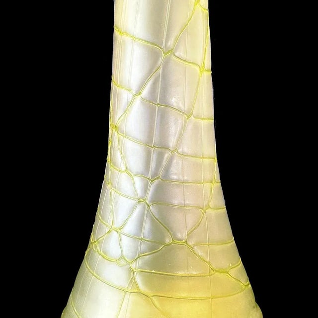 Large Art Nouveau Pallme-König Iridescent and Veined Glass Vase, Austria, 1900s For Sale - Image 4 of 9