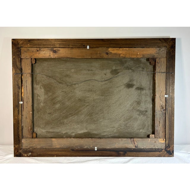 Large 19th C. Antique Flemish Classical Landscape Painting For Sale - Image 11 of 12