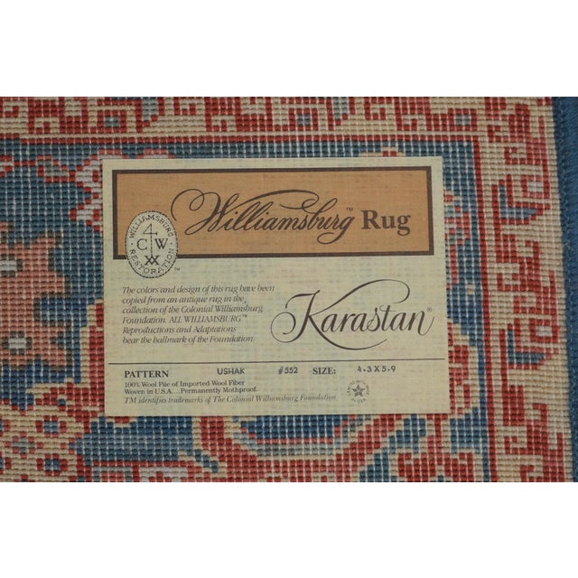 Karastan Colonial Williamsburg no.552 Approx. 4 X 6 Area Rug For Sale - Image 11 of 11