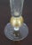 1998 Hand Blown Art Glass Trumpet Vase with Gold Flake Bauble For Sale - Image 4 of 11