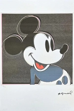After Andy Warhol, Mickey Mouse Black , 1980s, Lithograph