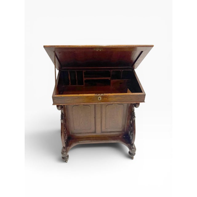 19th Century Victorian Mahogany Davenport Desk For Sale In Boston - Image 6 of 14