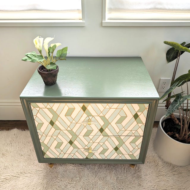 Mid 20th Century Green Hygge & West Nightstand For Sale - Image 5 of 7