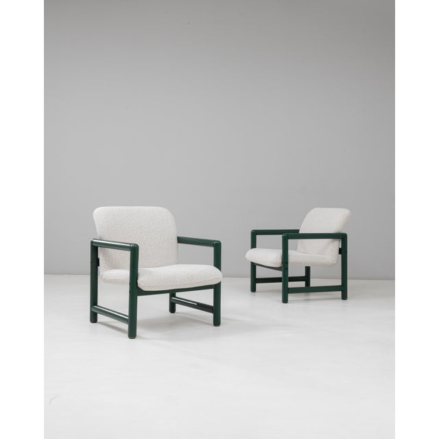 20th Century Czech Lounge Chairs With Green Tubular Frames - A Pair For Sale - Image 16 of 18