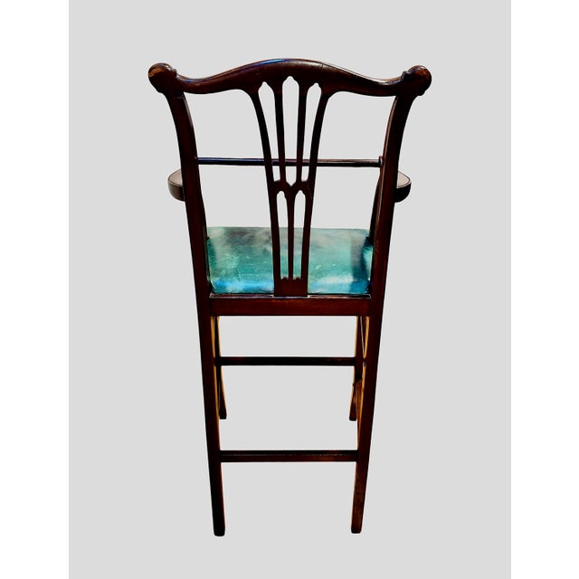Antique George III Mahogany Doll’s Display Highchair For Sale - Image 4 of 4