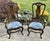Vintage (1950's) Set of Eight Dining Chairs have an Italian Provincial Style. The Frames are made of Wood with a Walnut...