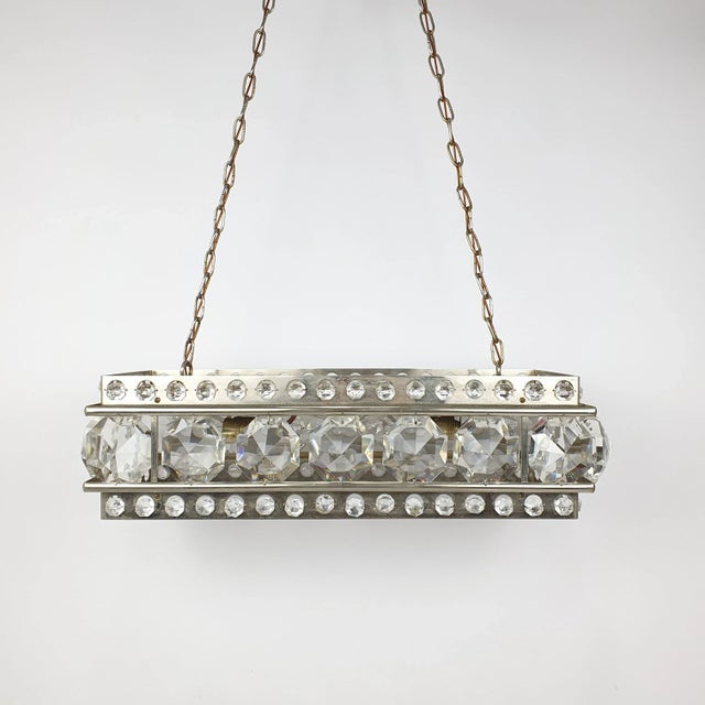 Mid-Century Swedish Crystal Glass Chandelier, 1960s For Sale - Image 11 of 11