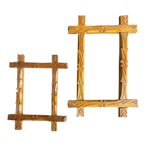 Pair Black Forest Frames 1900s Wooden