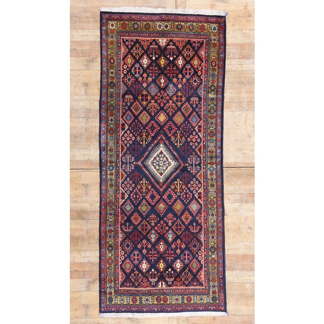 Vintage Persian Joshegan Rug, 04'03 X 10'01 For Sale - Image 10 of 10