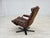 Danish Swivel Armchair in Brown Furniture Leather from Georg Thams, 1970s For Sale - Image 13 of 18