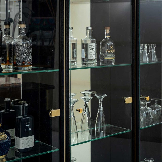 Hollywood Regency Bar with Counter, 1970s, Set of 4 For Sale - Image 15 of 16