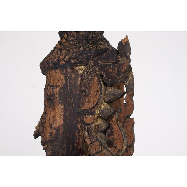 Thai Artist, Carved Temple Guardian, 18th Century, Wood For Sale - Image 3 of 7