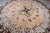 American 1880s Beige Ground Floral Folk Art Antique Flatweave American Hooked Round Rug For Sale - Image 3 of 8