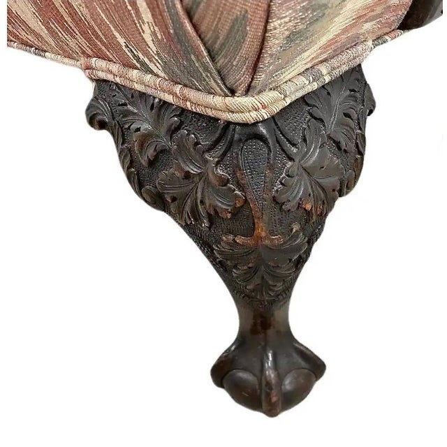 Georgian Style Ball & Claw Foot Bench For Sale - Image 4 of 4