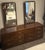 Beautiful Campaign Style Bedroom Dresser with 2 Mirrors. With Brass Accent Hinges/Pulls. We are moving/downsizing and just...
