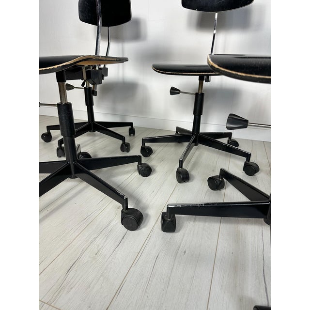 Vintage Black Architect Desk Chair by Jørgen Rasmussen for Labofa, 1950s For Sale - Image 13 of 15