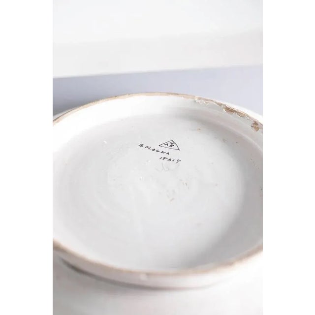 Rustic Large Italian Ceramic Yellow Plates, 1920s, Set of 2 For Sale - Image 3 of 6