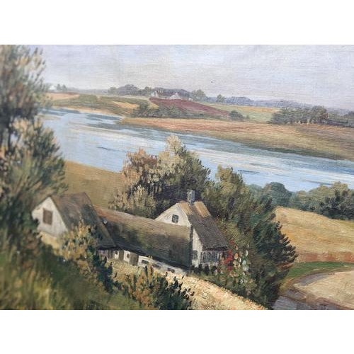 E Landberg, Landscape Composition, Oil Painting on Canvas, Framed For Sale - Image 6 of 11
