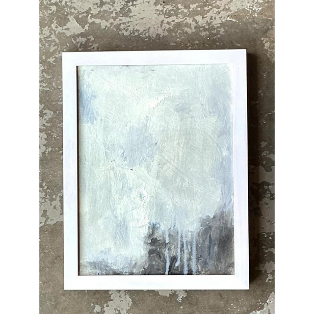 Mid-Century Modern Vintage Abstract Expressionist Painting For Sale - Image 3 of 12