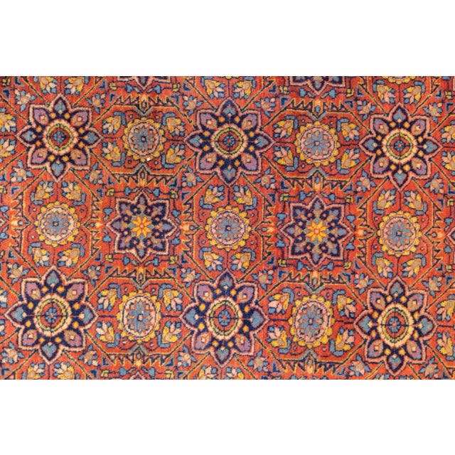 Antique Persian Kashan Rug 7'10" X 10’8” For Sale - Image 9 of 10