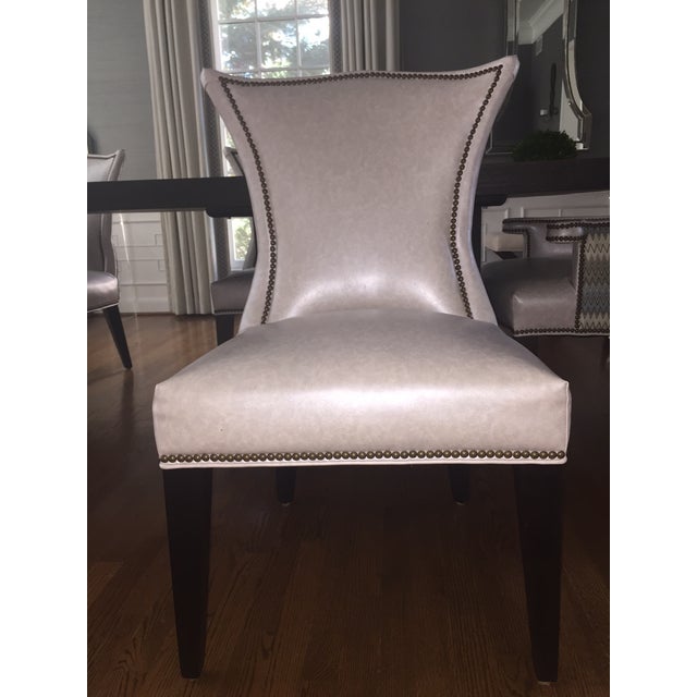 Lee Industries Custom Leather Dining Chairs Set of 8 Chairish