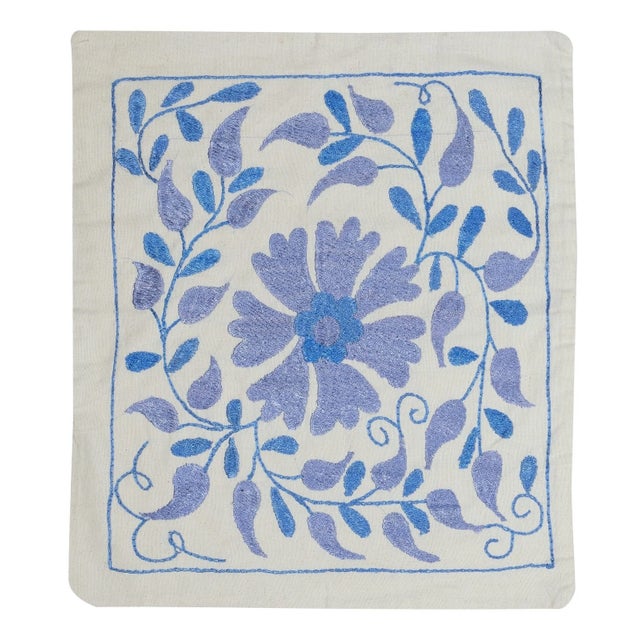 17"x19" Embroidered Cotton Cushion Cover. Handmade Pillowcase. New Toss Pillow For Sale