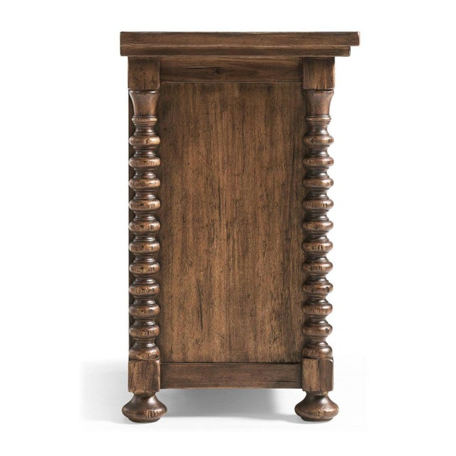 Pair Bobbin-Turned 3-Drawer Nightstand For Sale - Image 4 of 7