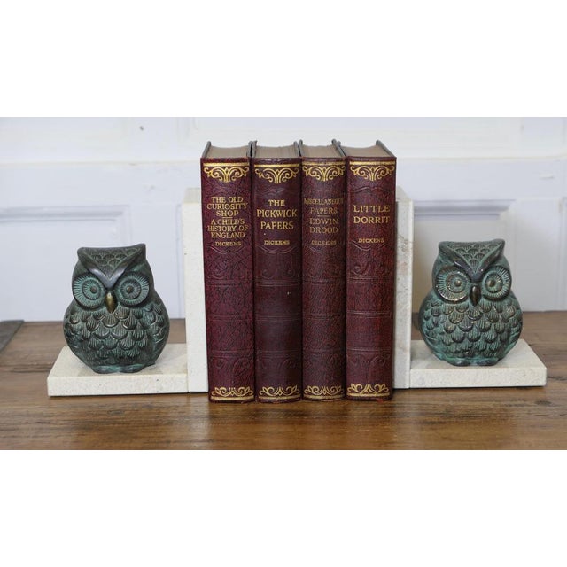 Mid-Century Marble and Bronze Bookends, 1950s For Sale - Image 4 of 7
