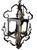 Huge Vintage Florentine Gold Gilt & Dark Iron Acanthus Leaf 8-Light Lantern Chandelier For Sale - Image 9 of 9
