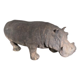 Mid-20th Century Terracotta Hippopotamus, Tuscany, 1950 For Sale