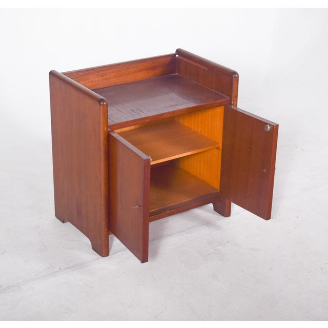 Brown Small Art Deco Teak Bar Cabinet, 1920s For Sale - Image 8 of 11