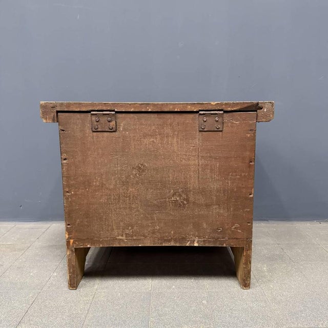 Antique Brown Painted Chest For Sale - Image 12 of 16