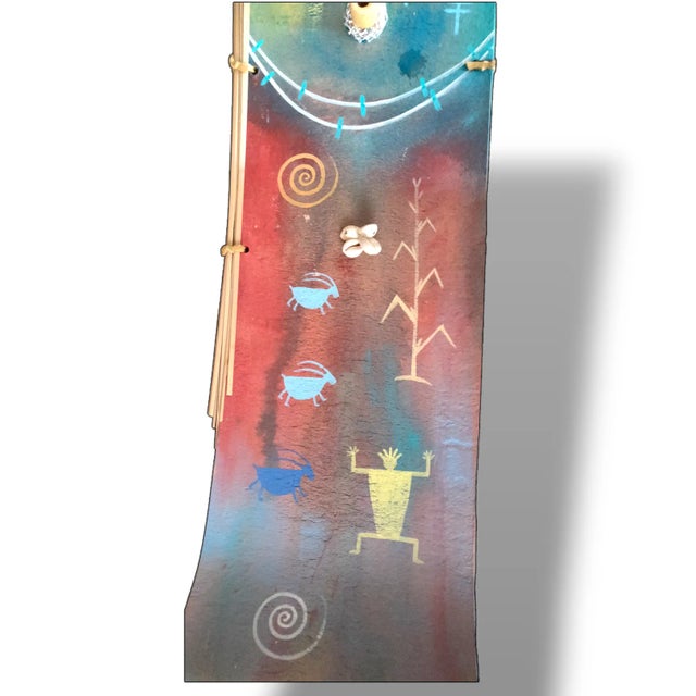 Baby Blue American Indian Totem Pole Style Dreamcatcher Wall Sculpture For Sale - Image 8 of 11