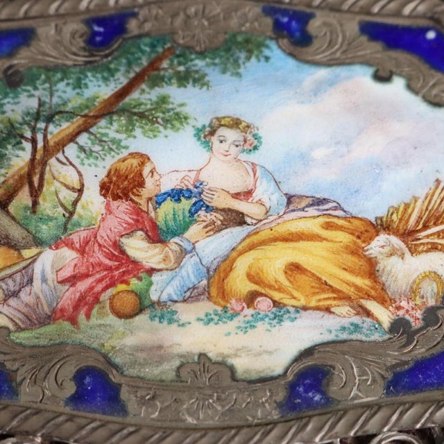 Silver and Enamel Box For Sale - Image 4 of 13
